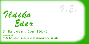 ildiko eder business card