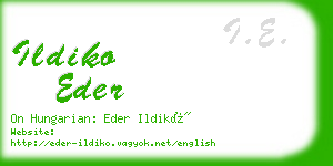 ildiko eder business card